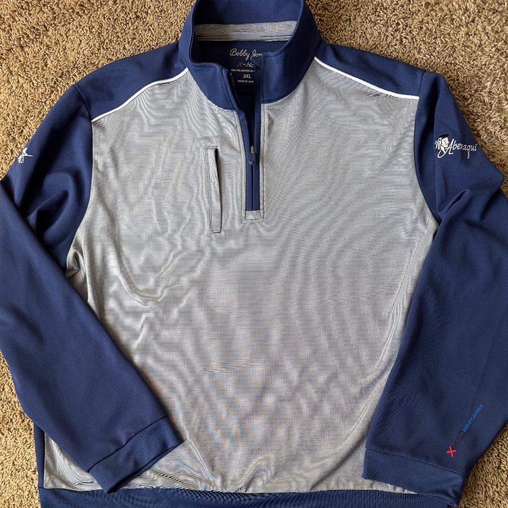 Bobby Jones Men’s XXL Quarter-Zip Performance Pullover – X-H2O EUC